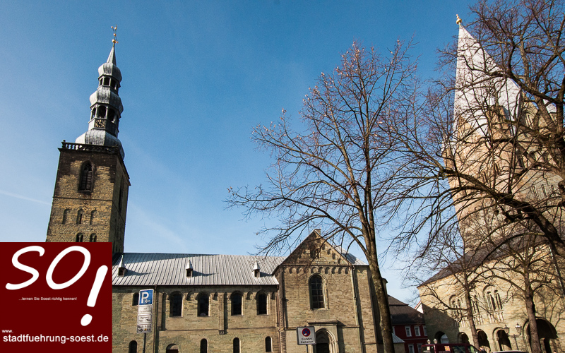 Blick von der Hospitalgasse auf Petrikirche und Dom ©Werner Tigges