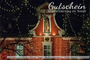 Muster für einen Weichnachtsgutschein für eine Stadtführung in Soest ©stadtfuehrung-soest.de