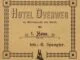 Werbung des Hotel Overweg in Soest