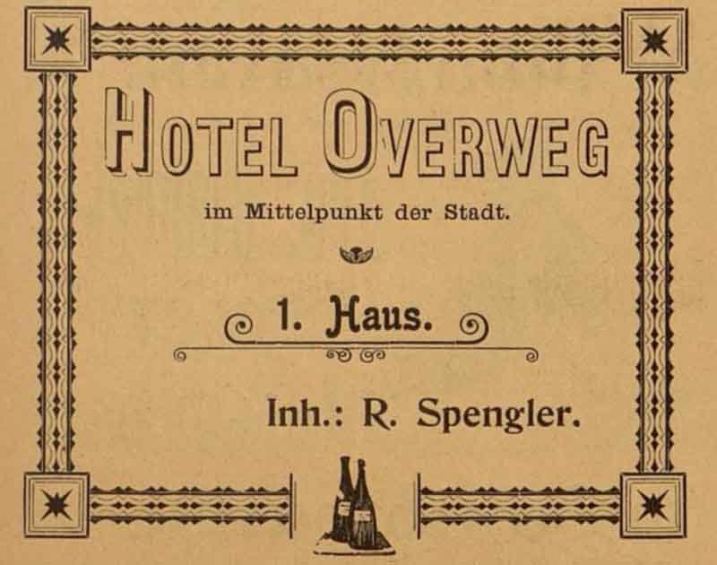 Werbung des Hotel Overweg in Soest